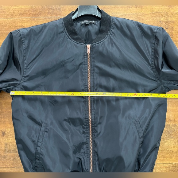 Kendall & Kylie Black Bomber Jacket with Copper Zipper - Picture 6 of 7